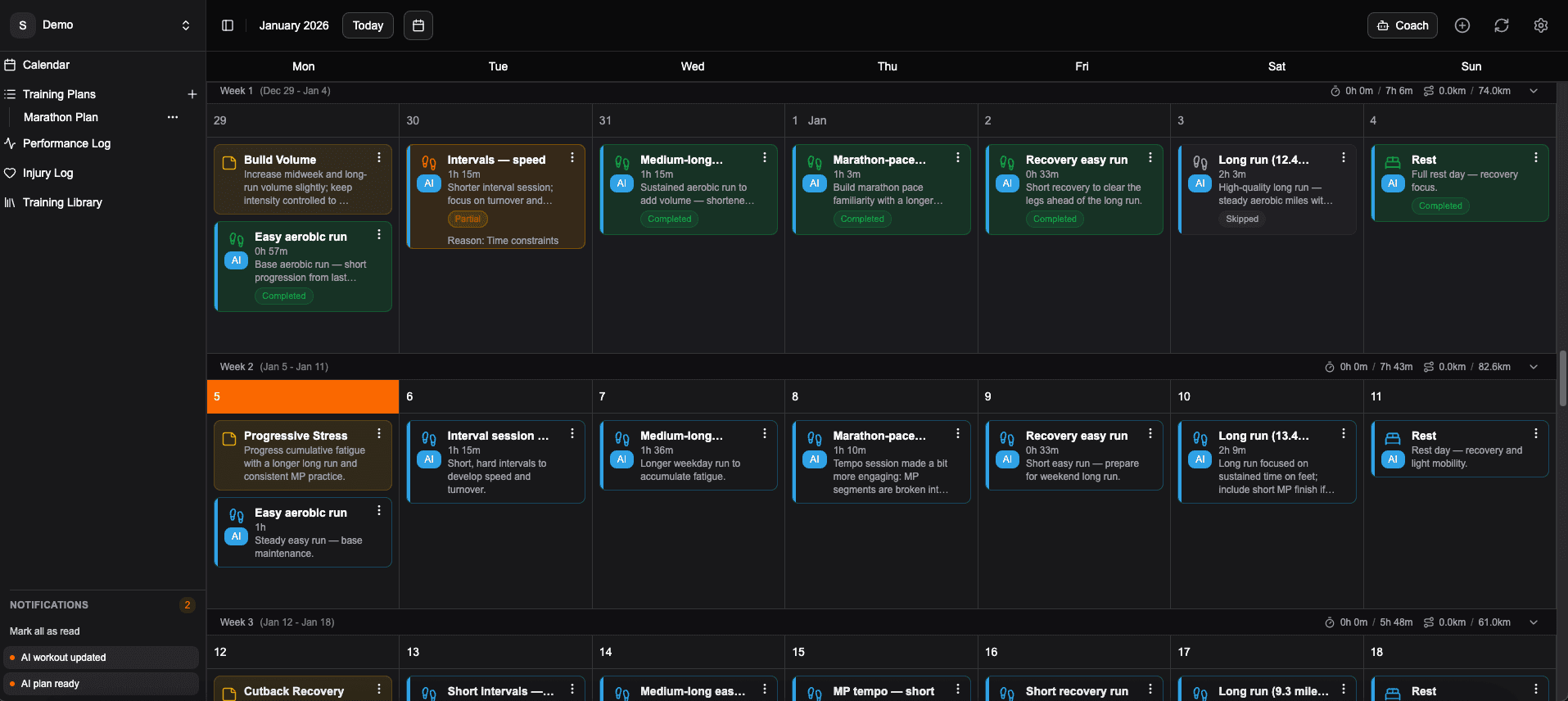 Forgerise calendar planning